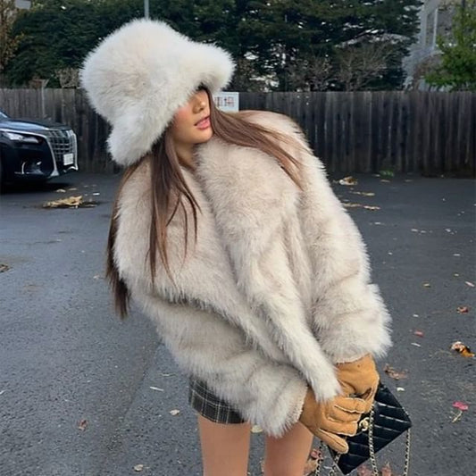 Collar Fluffy Jacket