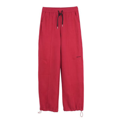 Plus Size Drawstring Waist Lettering Embroidered Loose Fit Sweatpants