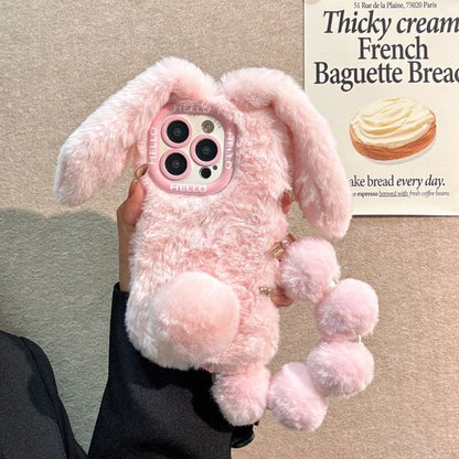 Rabbit Ear Chenille Phone Case
