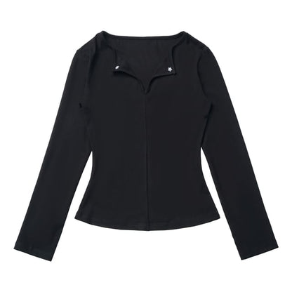 V-Neck Long-Sleeve Tee