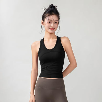 Racerback Solid Tank Top