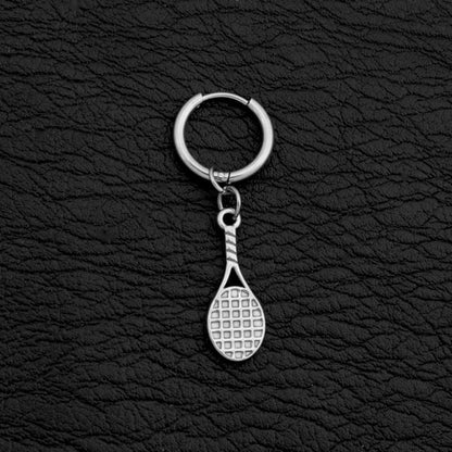 Racket Hoop Drop Earring / Clip On Earring