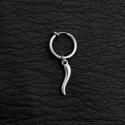 Chilli Hoop Drop Earring / Clip On Earring