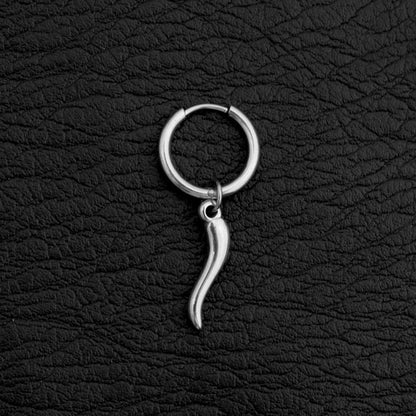 Chilli Hoop Drop Earring / Clip On Earring
