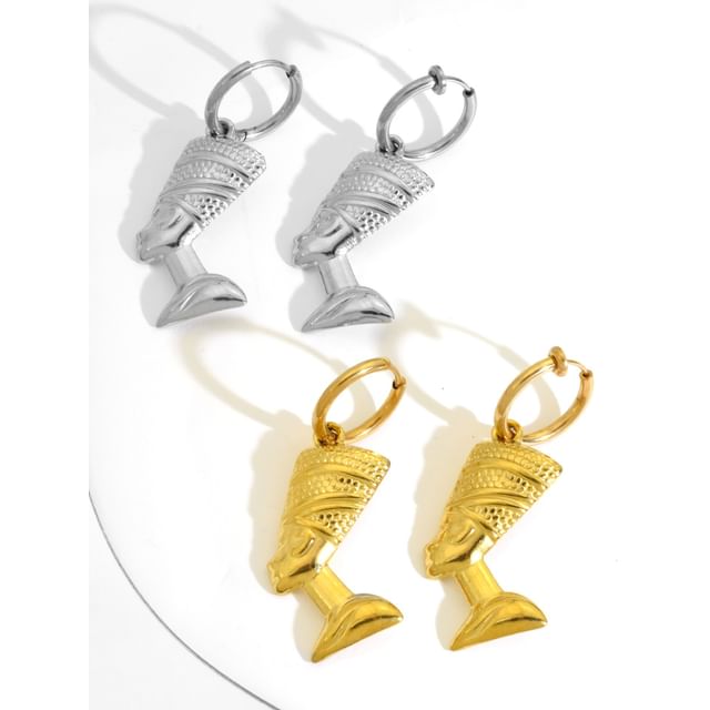 Nefertiti Hoop Drop Earring / Clip On Earring