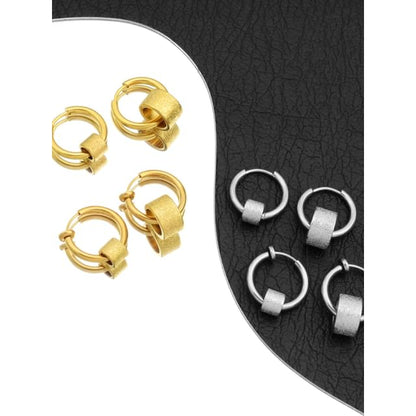 Textured Hoop Earring / Clip On Earring