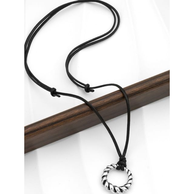 Ring Pendant Cord Necklace