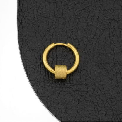 Textured Hoop Earring / Clip On Earring