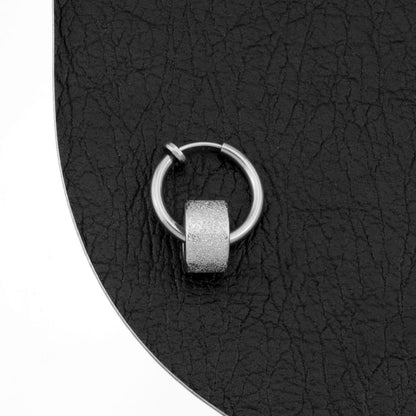 Textured Hoop Earring / Clip On Earring