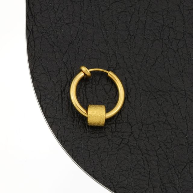 Textured Hoop Earring / Clip On Earring