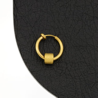 Textured Hoop Earring / Clip On Earring