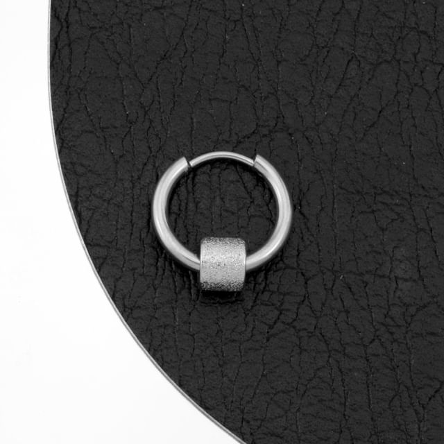 Textured Hoop Earring / Clip On Earring