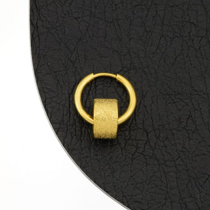 Textured Hoop Earring / Clip On Earring