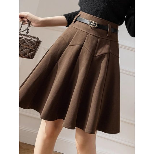 High Waist A-Line Skirt