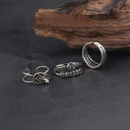 Coin Accent Open Ring