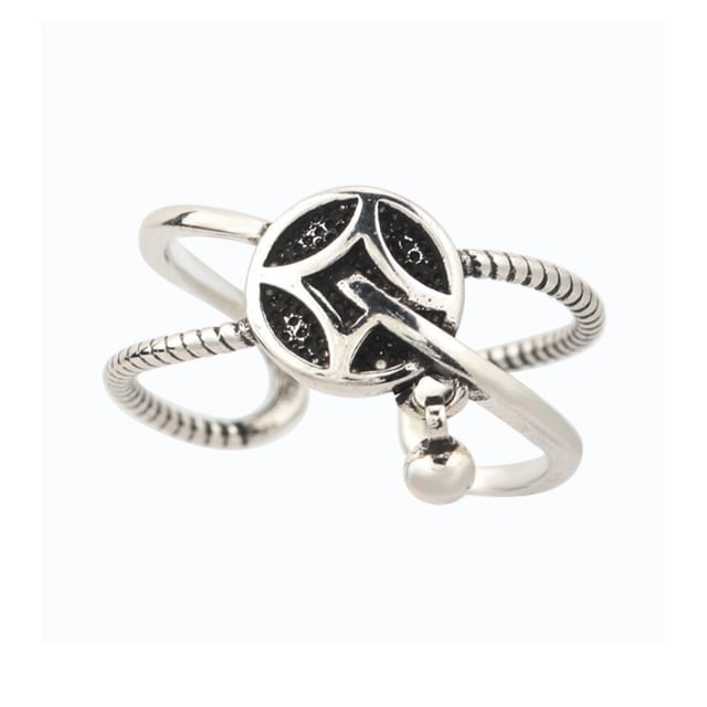 Coin Accent Open Ring