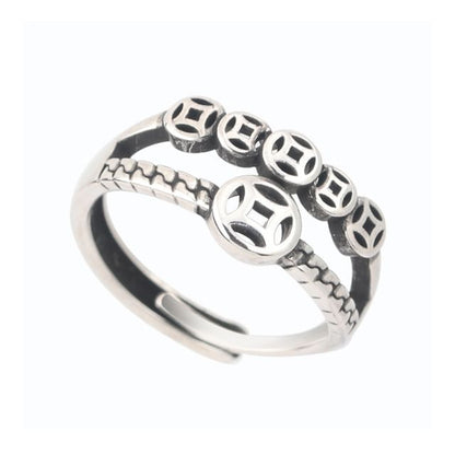 Coin Accent Open Ring