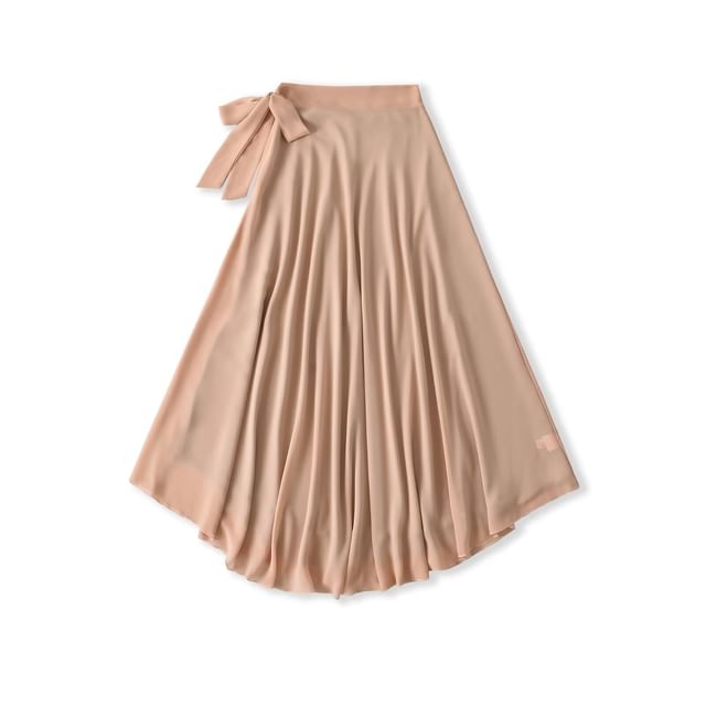 High Rise Maxi A-Line Skirt