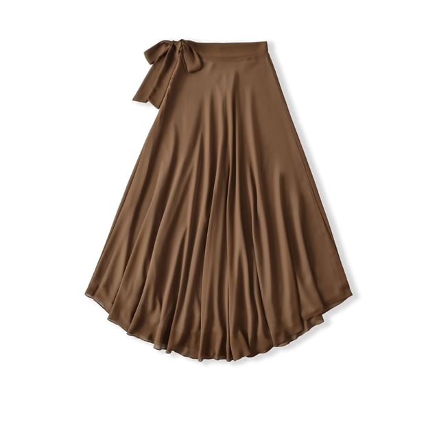 High Rise Maxi A-Line Skirt