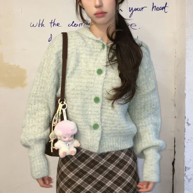 Plain Hood Cardigan