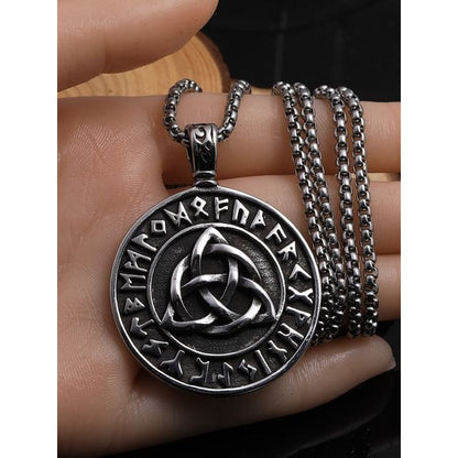 Disc Pendant / Box Chain Necklace