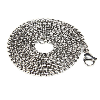 Disc Pendant / Box Chain Necklace