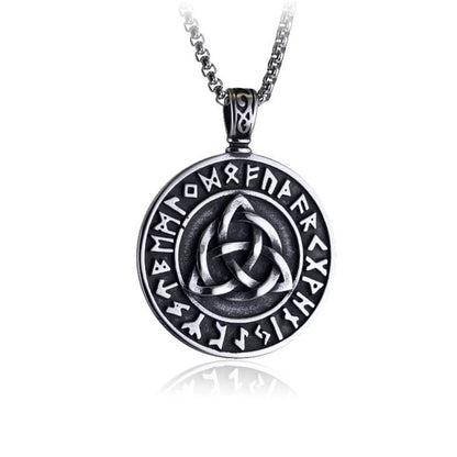 Disc Pendant / Box Chain Necklace