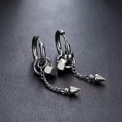 Nut Stainless Steel Dangle Earring / Clip On Earring / Set