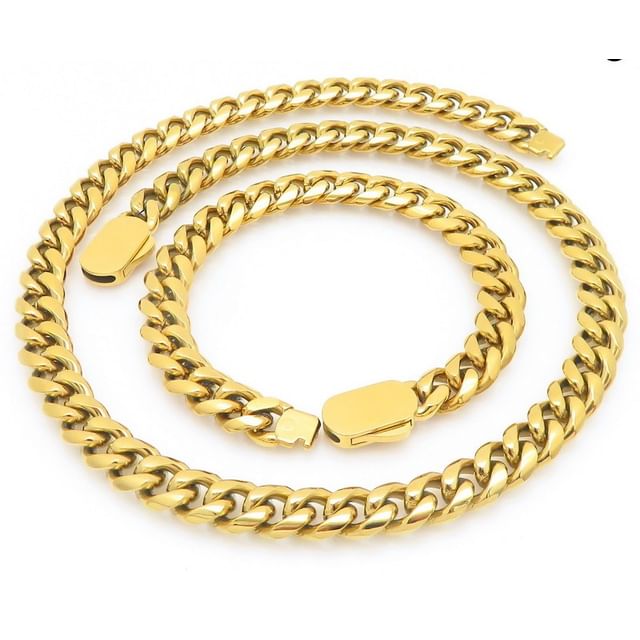 Curb Chain Necklace / Bracelet / Set