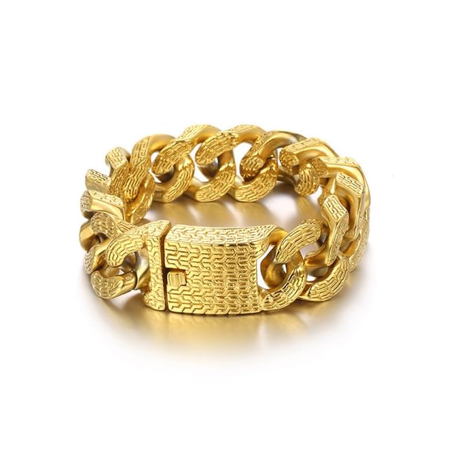Textured Chain Link Bracelet