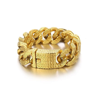 Textured Chain Link Bracelet