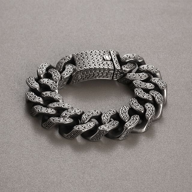 Textured Chain Link Bracelet