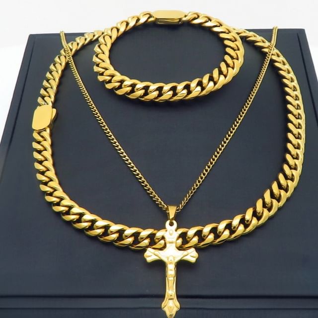 Curb Chain Necklace / Bracelet / Set