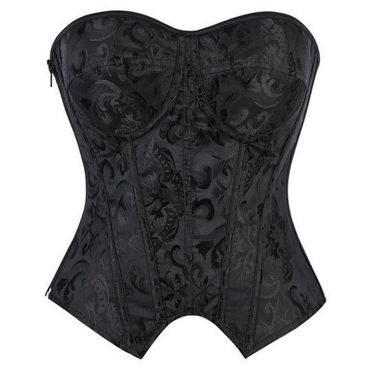 Jacquard Pattern Tube Corset Style Top