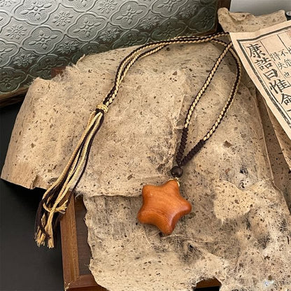 Wooden Pendant Necklace