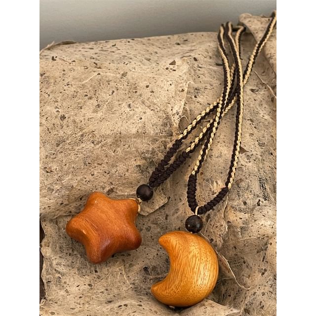Wooden Pendant Necklace