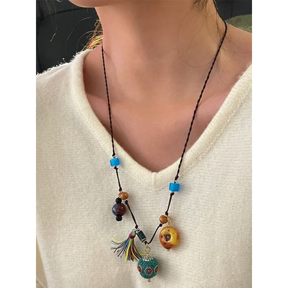 Glazed Pendant Necklace