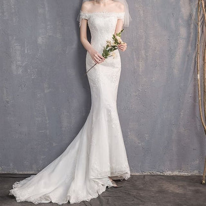 Off-Shoulder Mermaid Lace Wedding Gown (Various Designs)