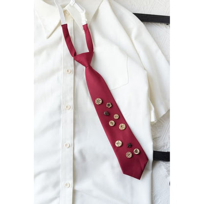 Button Detail Neck Tie