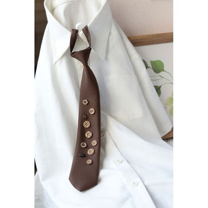 Button Detail Neck Tie