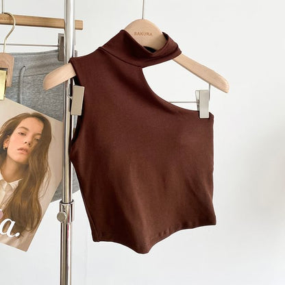 Asymmetrical Halter-Neck Top