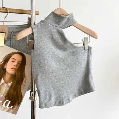 Asymmetrical Halter-Neck Top