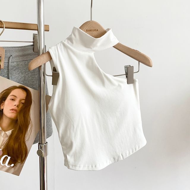Asymmetrical Halter-Neck Top