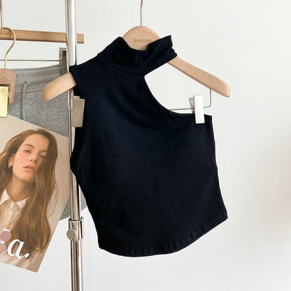 Asymmetrical Halter-Neck Top