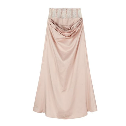 Off Shoulder Lace Corset Top and Maxi Skirt Set