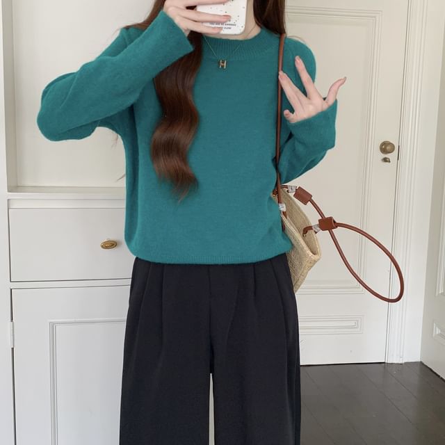 Classic Crewneck Knit Sweater