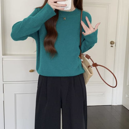 Classic Crewneck Knit Sweater