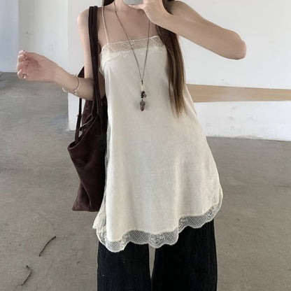Crew Neck Tee & Lace Panel Mini Dress