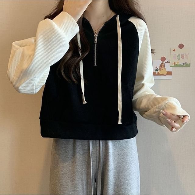 Raglan Half Zip Hoodie