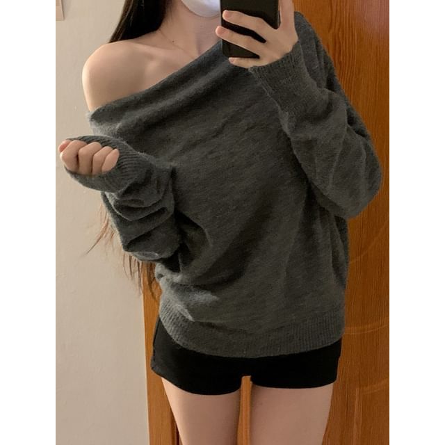 One Shoulder Knit Sweater